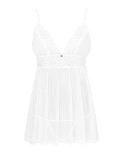 Biała babydoll i stringi