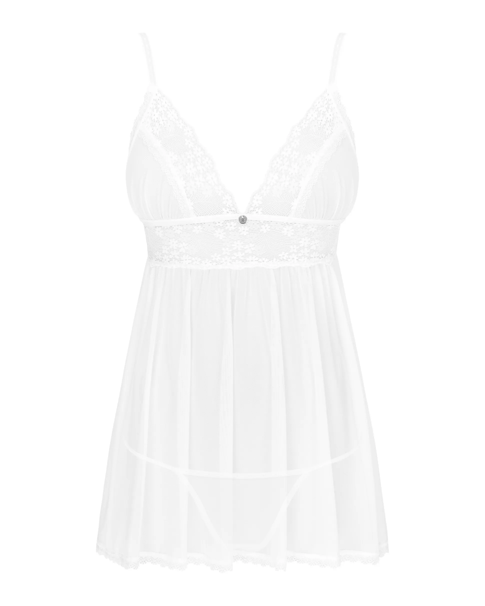 Biała babydoll i stringi