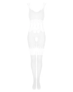 Białe bodystocking