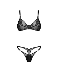 Biustonosz z siateczki i stringi