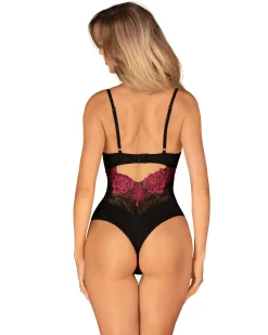 Body z różowym haftem
