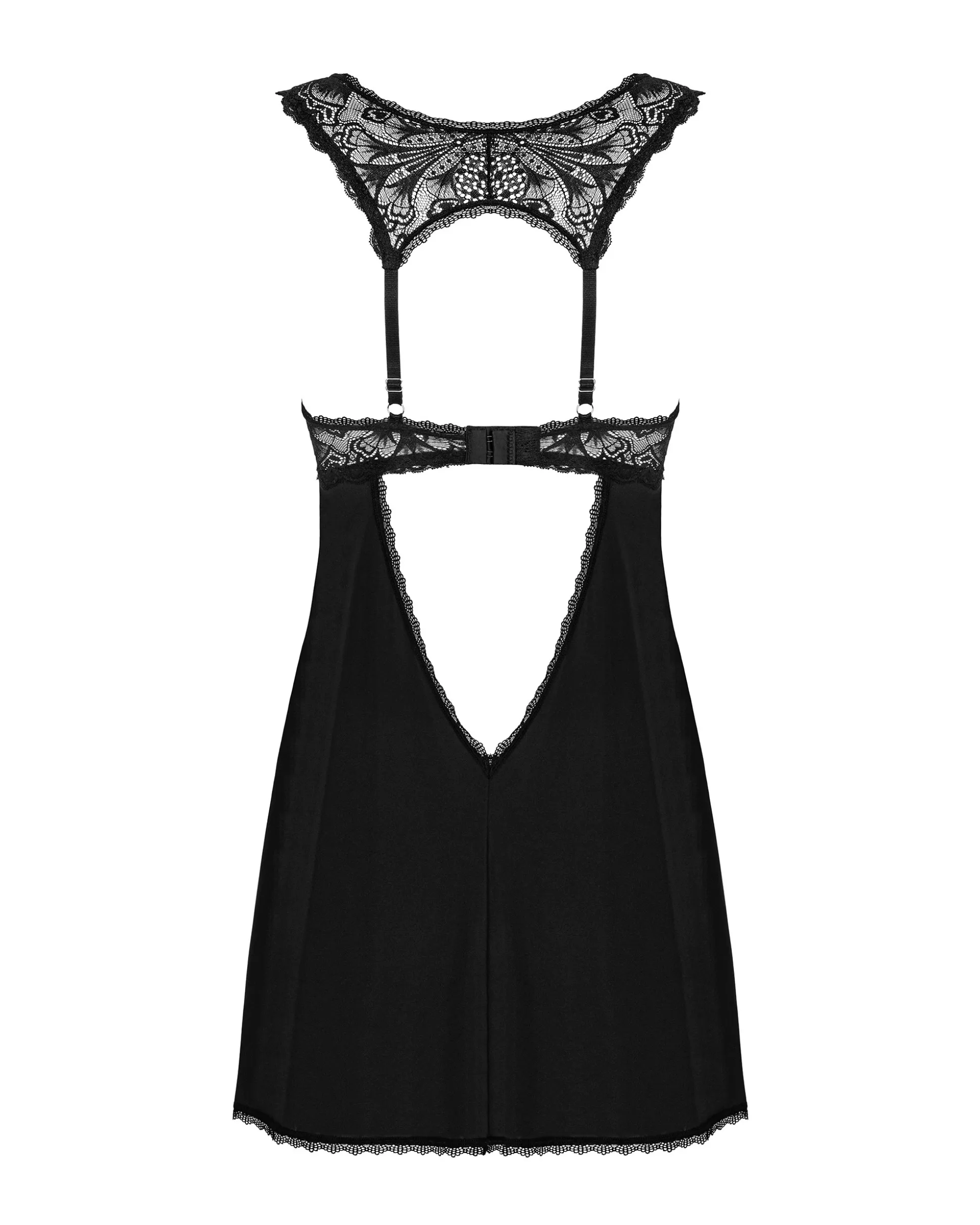 Czarna babydoll i stringi