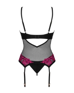 Czarny gorset i stringi