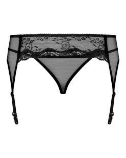 Elegancki pas do pończoch i stringi